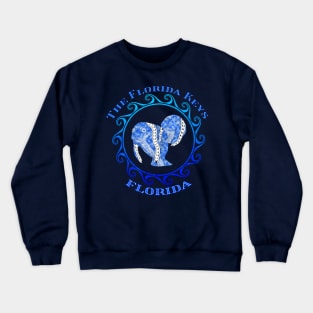 The Florida Keys Florida Vacation Tribal Manatees Crewneck Sweatshirt